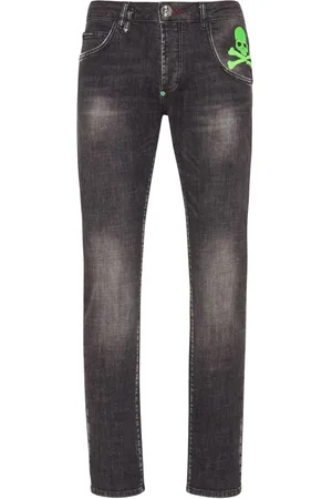 Philipp Plein Skull-print straight-leg jeans