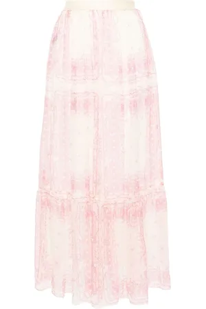 Serafini Floral-print silk maxi skirt