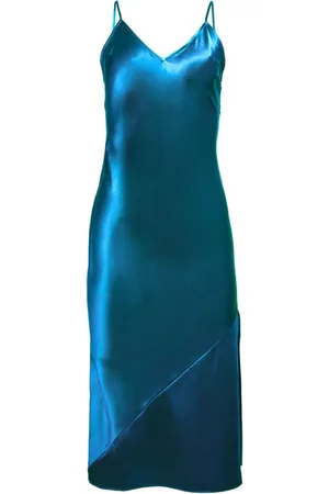 FLEUR DU MAL Silk-satin slip dress