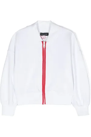 MONNALISA Logo-print sequinned bomber jacket