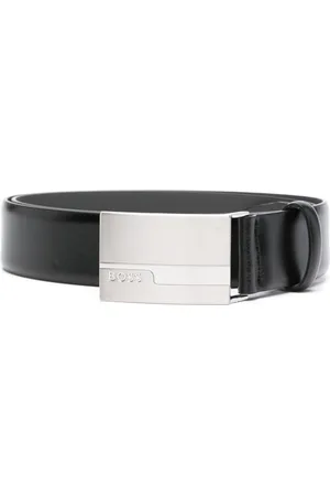HUGO BOSS Logo-deed leather belt