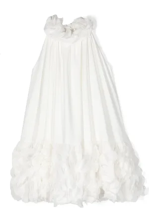 LA STUPENDERIA Lace-detail crepe dress