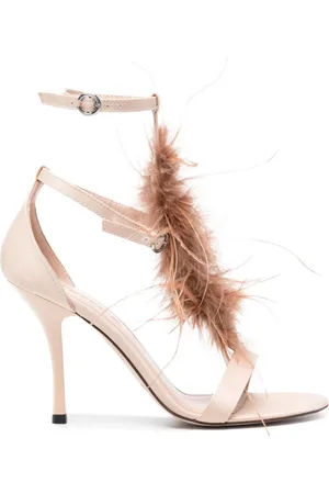 Pinko Janis 95mm feather-detail sandals