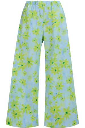 Marni Floral-print wide-leg trousers