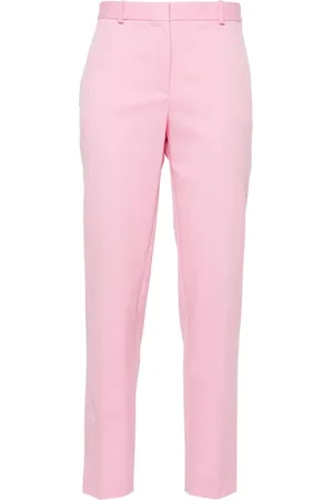 VERSACE Pressed-crease tapered-leg trousers