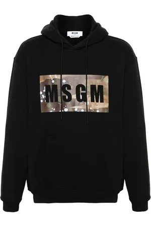 Msgm Logo-print cotton hoodie