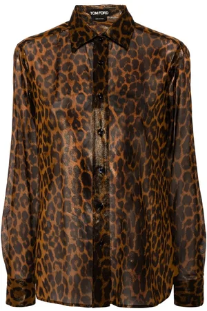 Tom Ford Leopard-print silk shirt