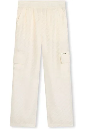 Michael Kors Monogram-pattern satin track pants