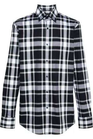 HUGO BOSS Plaid check-pattern shirt