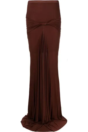 Rick Owens High-waisted draped maxi skirt