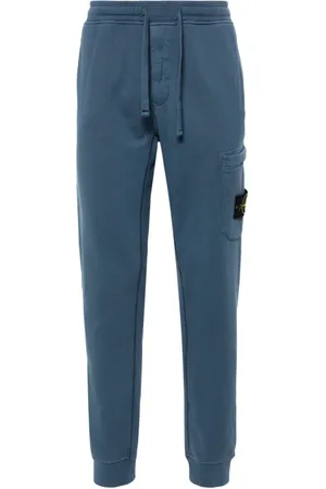 Stone Island Compass-badge cotton track pants