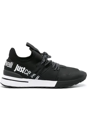 Roberto Cavalli Logo-print panelled sneakers