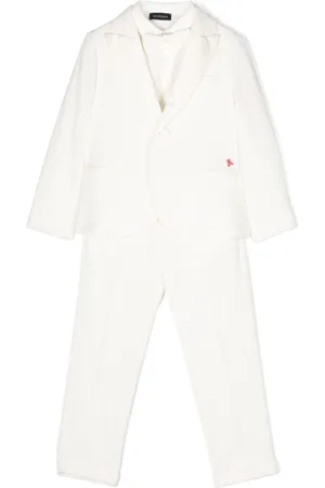 MONNALISA Textured stretch-cotton trousers set