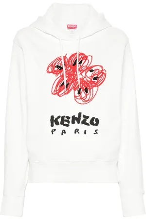 Kenzo Drawn Flowers embroidered hoodie