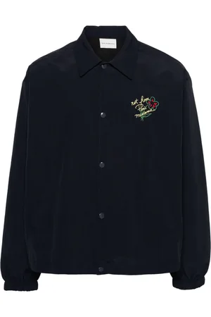 Drôle de Monsieur Embroidered-slogan ripstop jacket