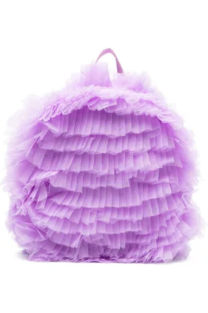 MONNALISA Tulle-inserts ruffled backpack