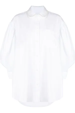 Simone Rocha Pearl-embellished cotton shirt