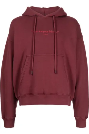 OFF-WHITE Slogan-print cotton hoodie
