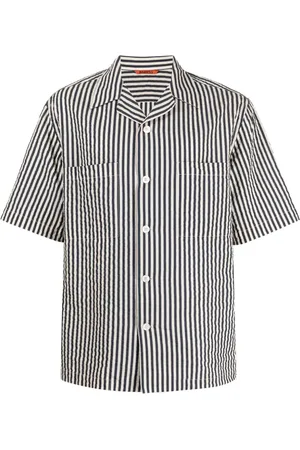 BARENA Striped seersucker shirt
