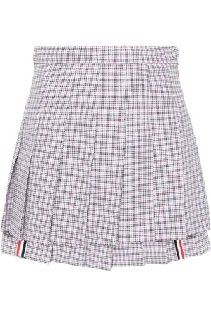 Thom Browne Check-pattern pleated miniskirt