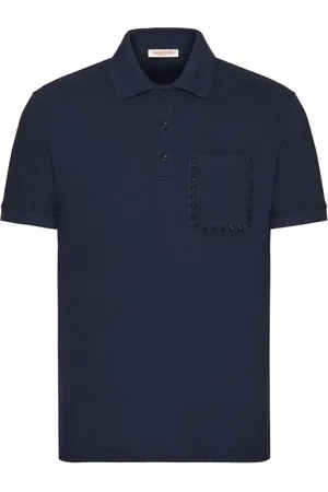 VALENTINO GARAVANI Rockstud Untitled piqué polo shirt