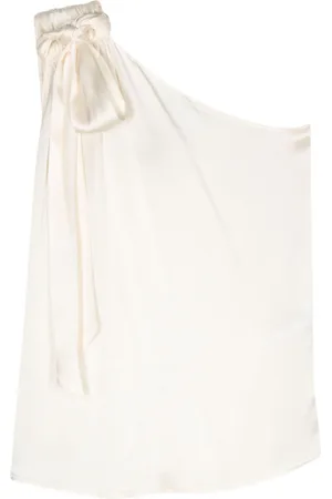 SEMICOUTURE One-shoulder satin top