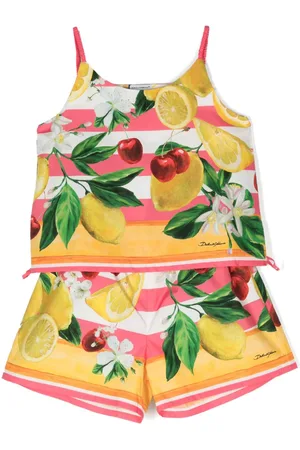 Dolce & Gabbana Mix-print cotton short set