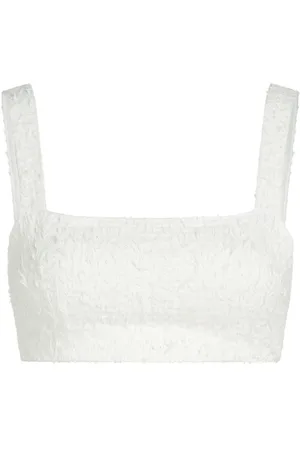 Karl Lagerfeld Bouclé crop top