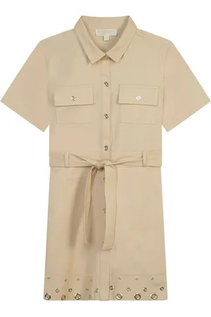 Michael Kors Eyelet-detail belted dress
