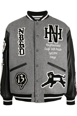 NEIGHBORHOOD Logo-patch varsity jacket