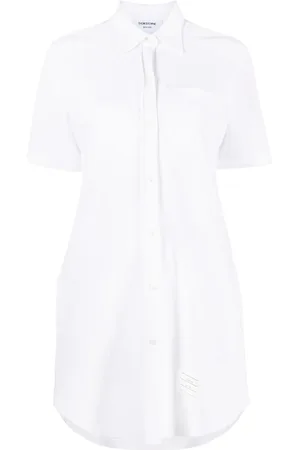 Thom Browne Sequin-detail cotton shirt dress