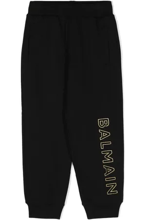 Balmain Logo-embroidered cotton track pants