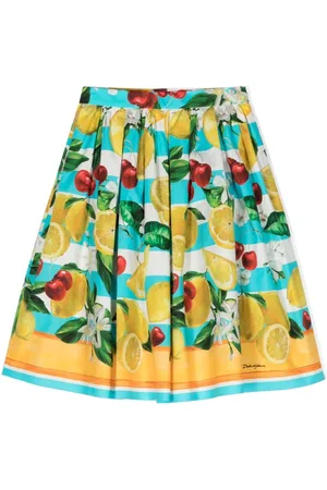 Dolce & Gabbana Mix-print pleated skirt