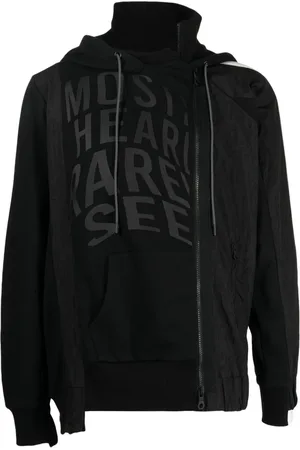 MOSTLY HEARD RARELY SEEN Track asymmetric panelled hoodie