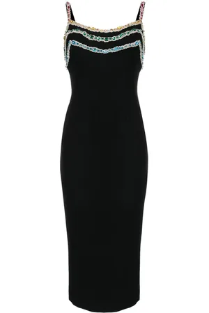 Zuhair Murad Crystal-embellished cady midi dress