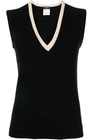 CHANEL 1996 cashmere knit vest