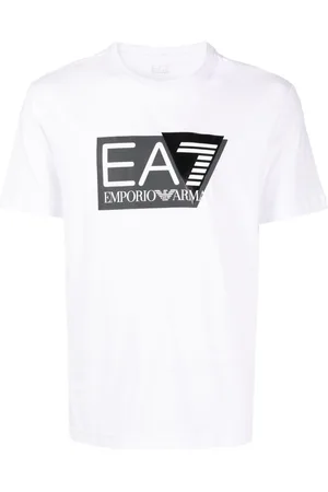 EA7 Logo-print cotton T-shirt