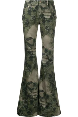 Roberto Cavalli Jungle print flared trousers