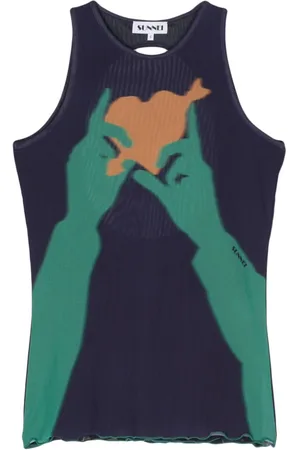 SUNNEI Buco tulle tank top