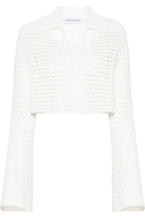 RAQUEL DINIZ Open-knit crop top