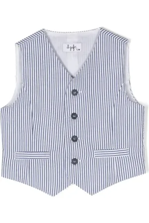 Il gufo Striped cotton waistcoat