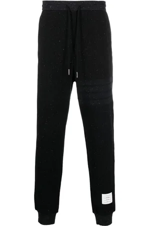 Thom Browne Flecked knitted track pants