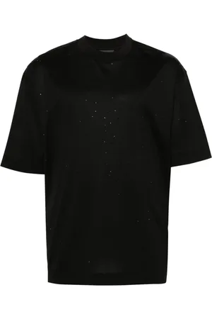 Emporio Armani Rhinestone-embellished jersey T-shirt