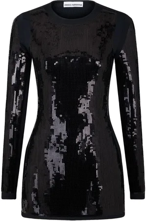 Paco rabanne Sequin-embellished long-sleeve dress