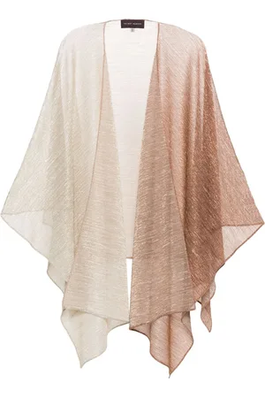 TALBOT RUNHOF Plissé metallic-threading poncho