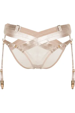 BORDELLE Tomoe satin harness brief