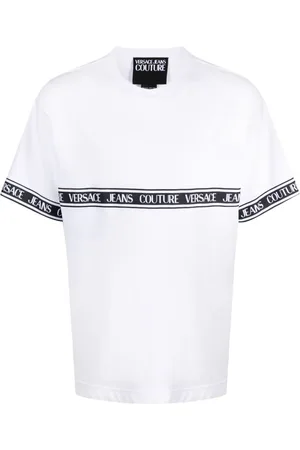 VERSACE Logo-print cotton T-shirt
