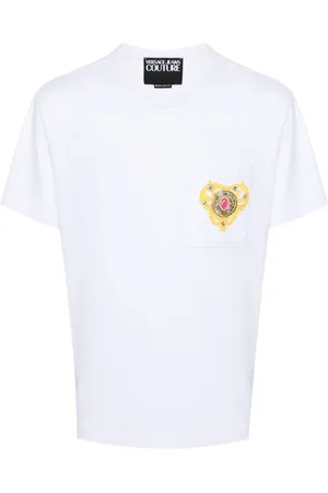 VERSACE Logo-print cotton T-shirt