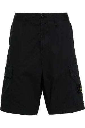 Stone Island Compass-badge cotton cargo shorts