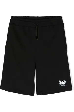 Msgm Logo-print cotton shorts